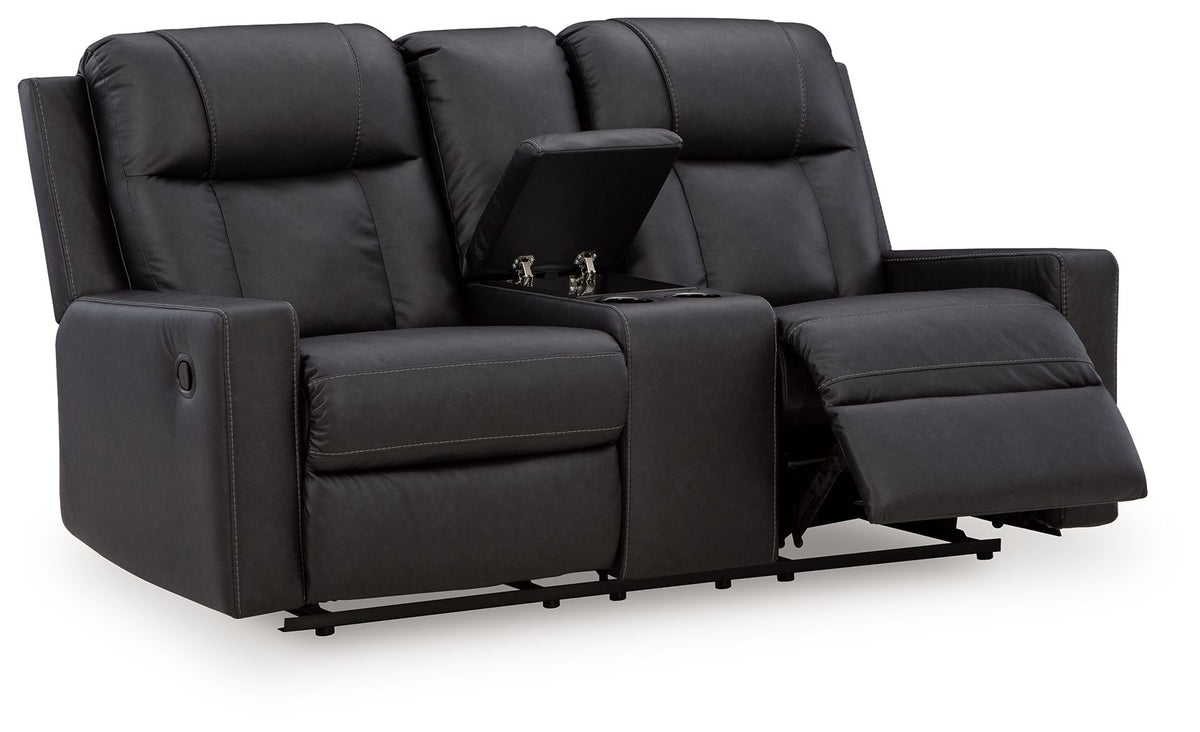 Mackmenville - Double Reclining Loveseat With Console – view 4