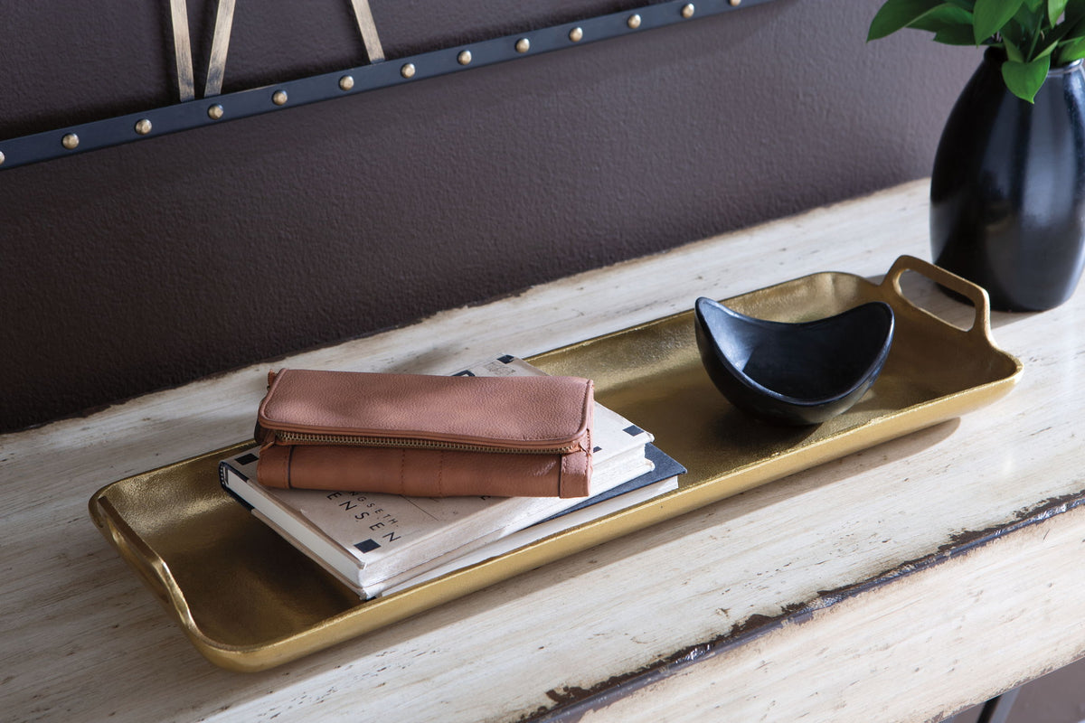 Posy - Tray - Gold Finish by Ashley – view 3