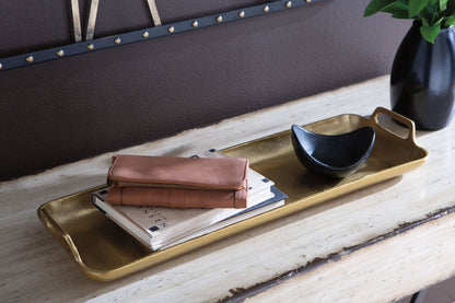 Posy - Tray - Gold Finish by Ashley – view 3