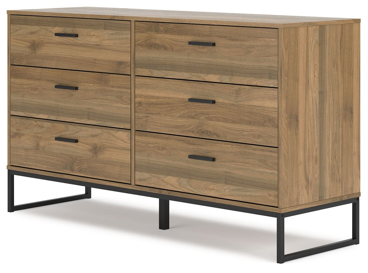 Deanlow - Six Drawer Dresser - Honey by Ashley – view 2