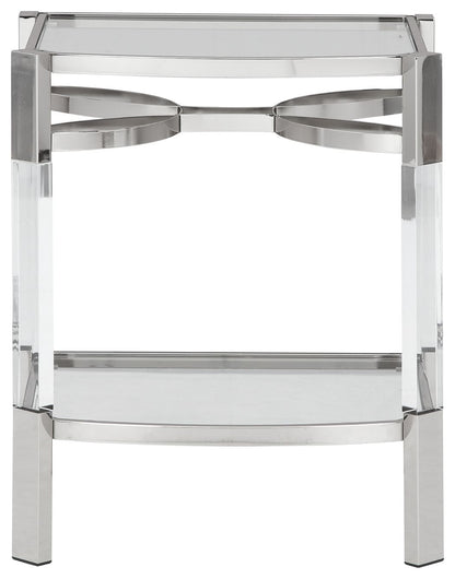 Chaseton - Accent Table - Clear / Silver Finish by Ashley – Accent Tables