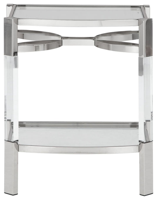 Chaseton - Accent Table - Clear / Silver Finish by Ashley – Accent Tables