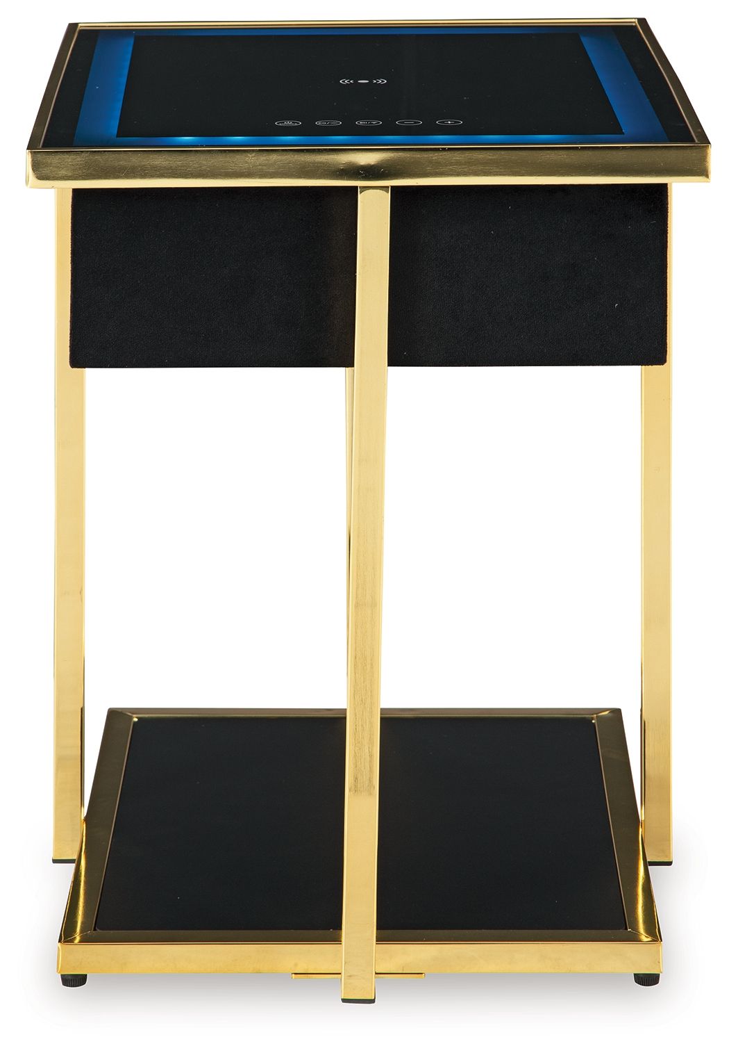 Rexwell - Accent Table With Speaker - Black / Gold Finish by Ashley – view 4