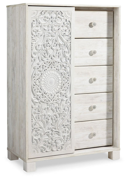 Paxberry - Dressing Chest - Whitewash by Ashley – Accent Chests