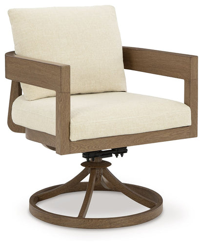Serene Bay - Swivel Chair With Cushion (Set of 2) - Dark Brown / White by Ashley – view 2