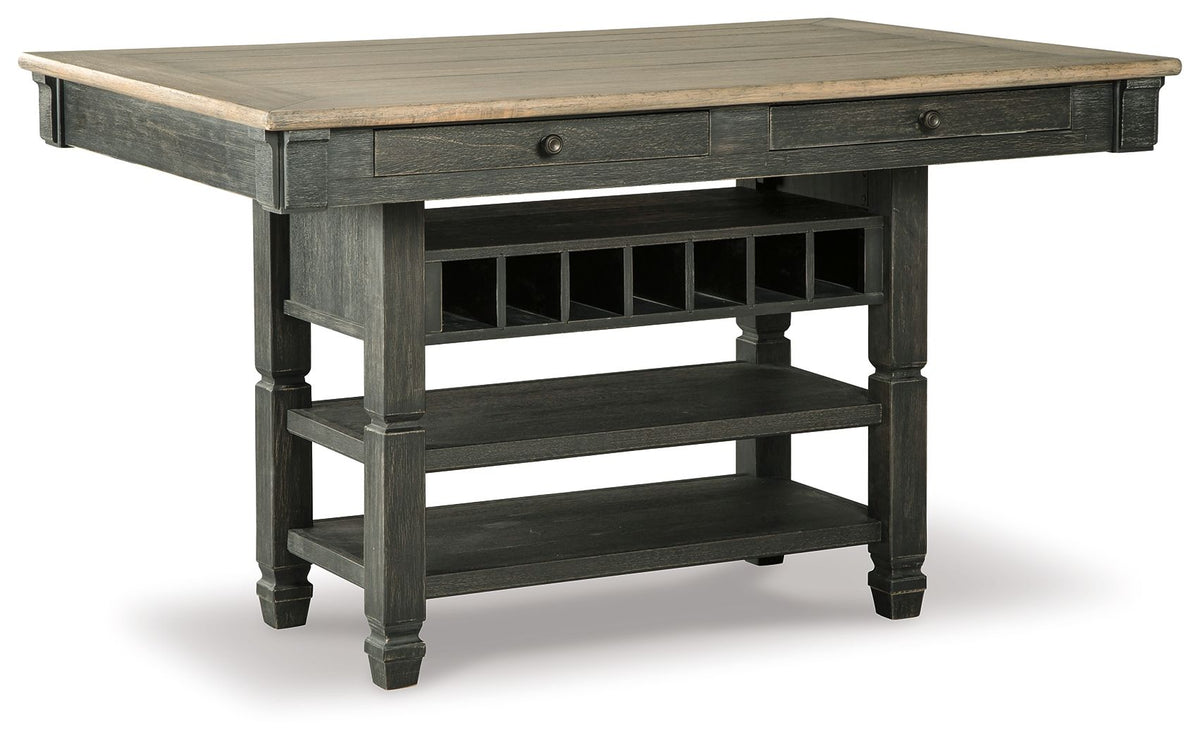 Tyler Creek - Rectangular Dining Room Counter Table - Black / Gray by Ashley – Counter Tables
