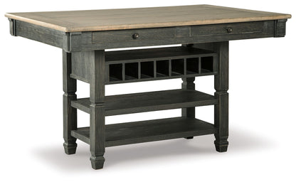 Tyler Creek - Rectangular Dining Room Counter Table - Black / Gray by Ashley – Counter Tables