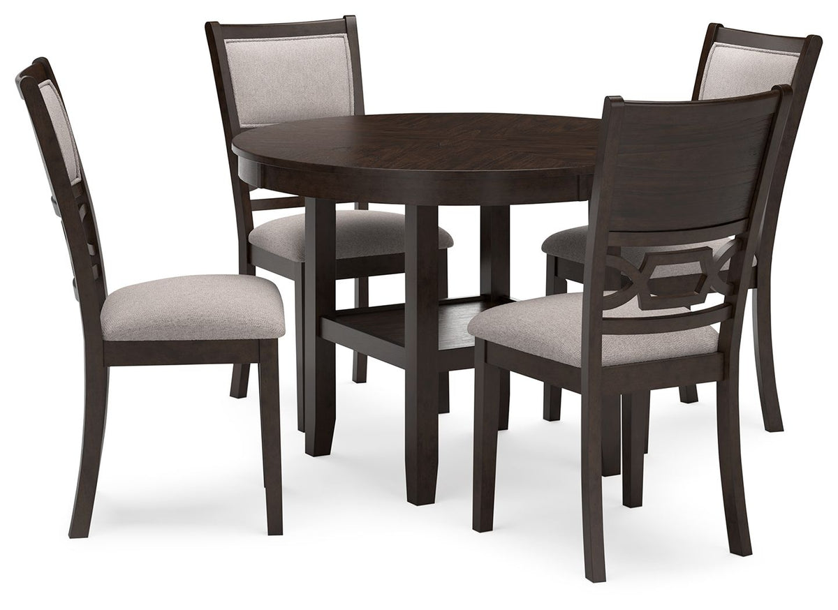 Langwest - Dining Room Table Set (Set of 5) - Brown by Ashley – 5 Piece Dining Room Sets