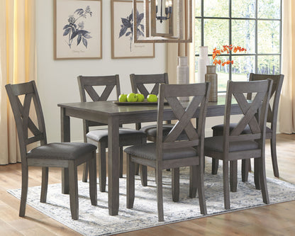 Caitbrook - RECT DRM Table Set (Set of 7) - Gray by Ashley – view 2