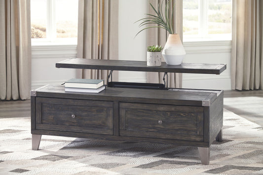 Todoe - Lift Top Cocktail Table - Dark Gray by Ashley – view 2