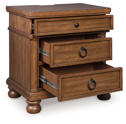 Rowlenstown - Three Drawer Night Stand by Ashley – view 4