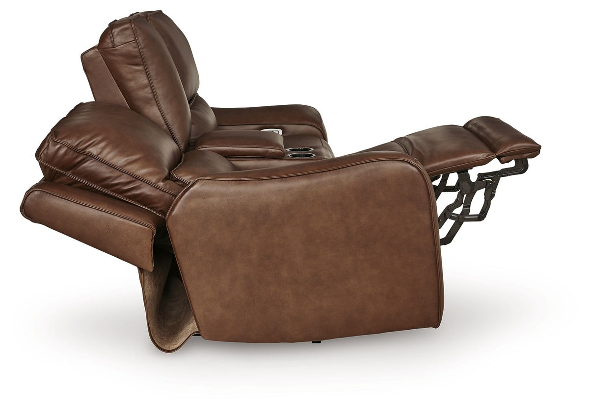 DeepWakes - Power Reclining Loveseat / Console / Adjustable Headrest by Ashley – view 4