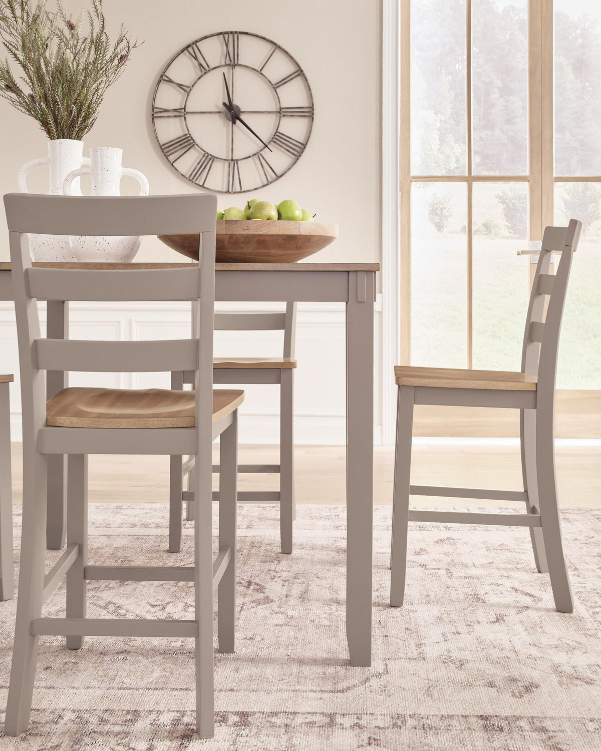 Harperfeld - Dining Room Counter Table Set (Set of 5) - Natural / Gray by Ashley – view 2