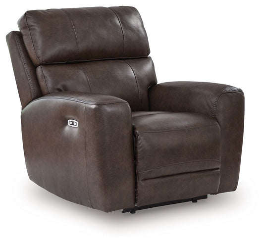 Crossplex - Power Recliner / Adjustable Headrest - Smoke by Ashley – Reclining Chairs