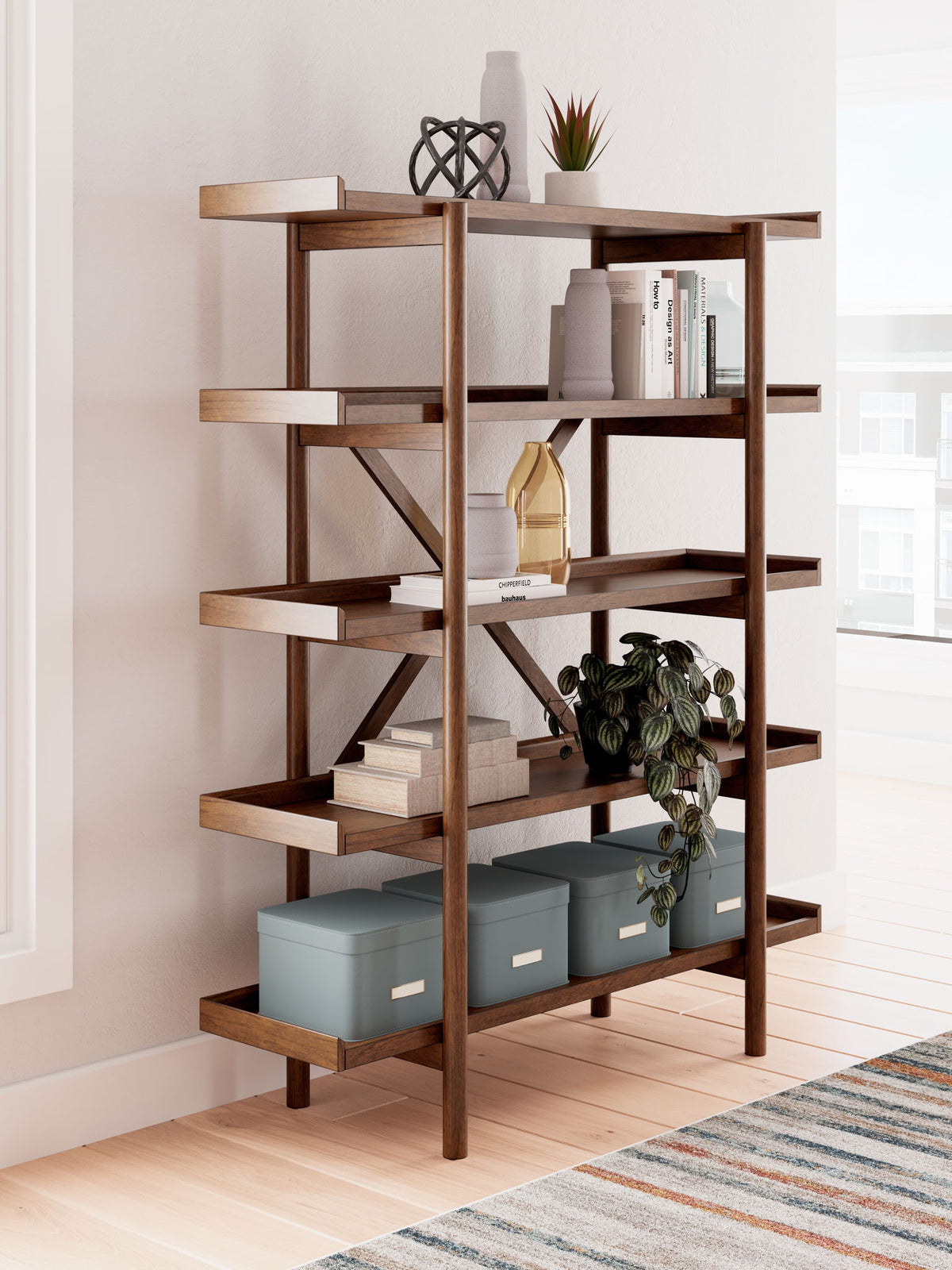 Lyncott - Bookcase - Brown by Ashley – view 3