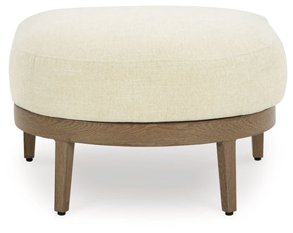 Serene Bay - Ottoman With Cushion - Dark Brown / White by Ashley – view 3