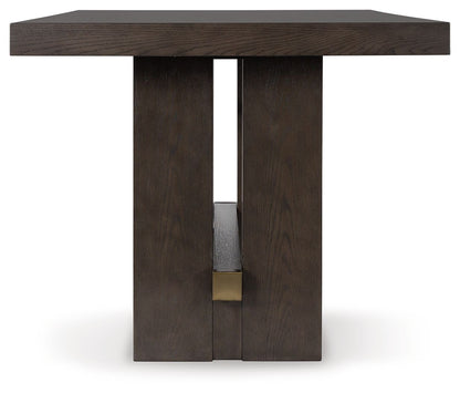 Burkhaus - Rectangular Dining Room Counter Table - Dark Brown by Ashley – view 2
