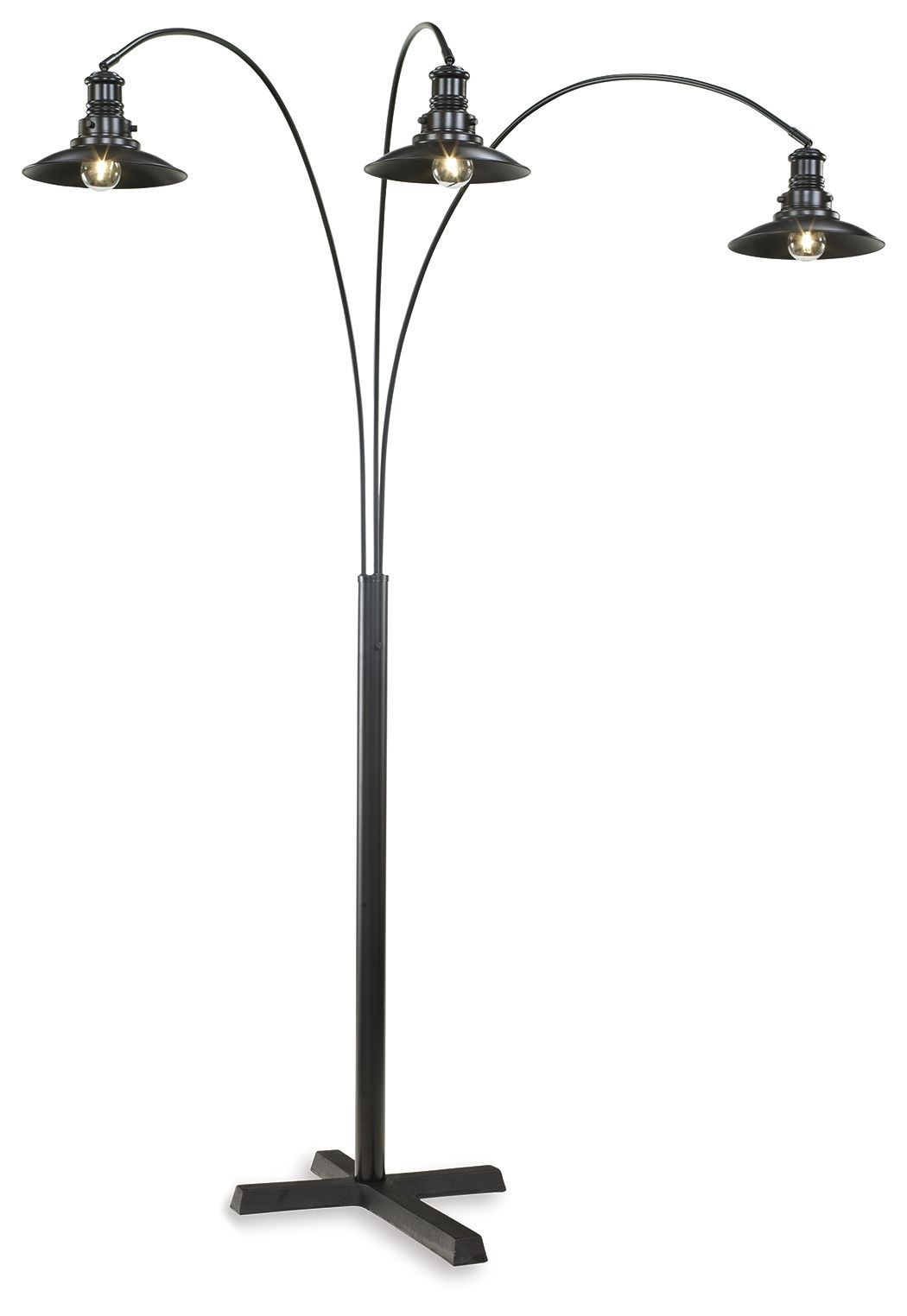 Sheriel - Metal Arc Lamp  - Black by Ashley – Floor Lamps