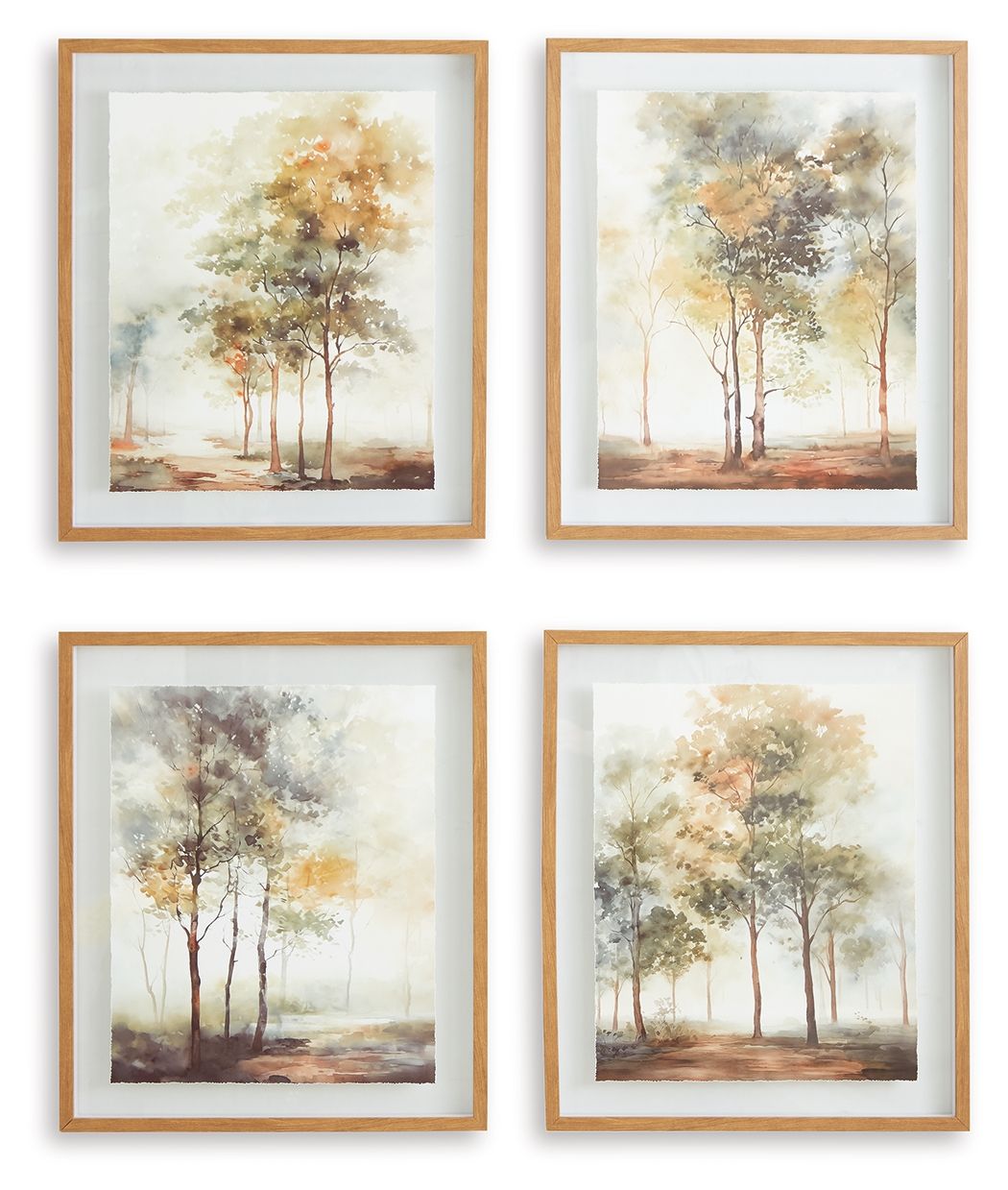 Bryneford - Wall Art Set (Set of 4) - Multi by Ashley – Framed Print Sets