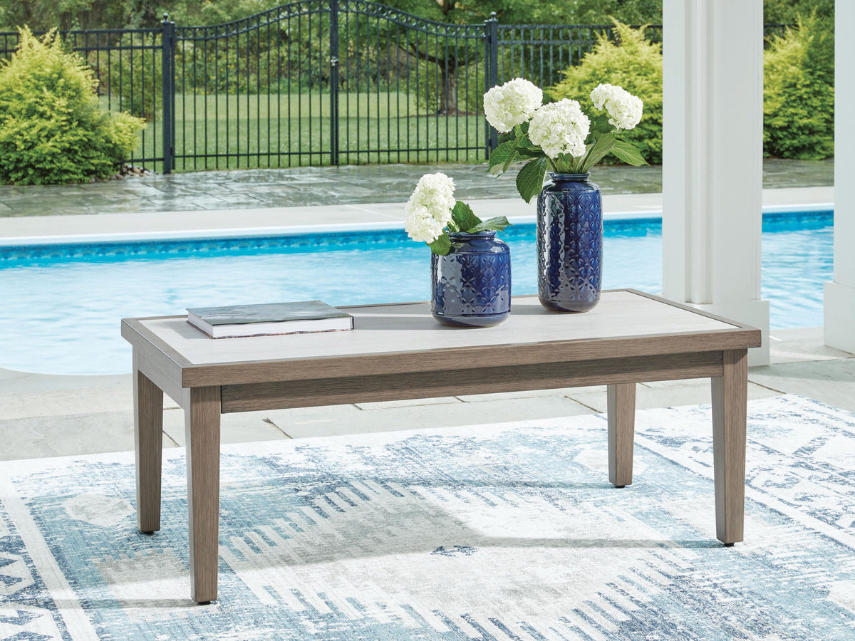 Rainier Ranch - Rectangular Cocktail Table - Brown / Beige by Ashley – view 3