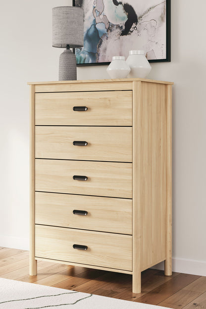 Cabinella - Five Drawer Chest - Tan by Ashley – view 2