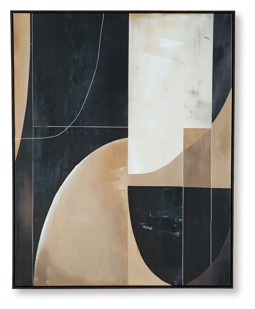 Ewanford - Wall Art - Black / Brown / Tan by Ashley – view 3