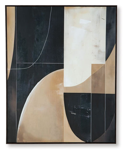 Ewanford - Wall Art - Black / Brown / Tan by Ashley – view 3