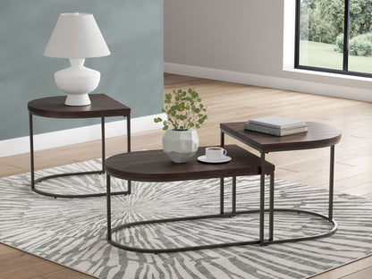 Vanmore - Occasional Table Set (Set of 3) - Dark Brown by Ashley – view 3