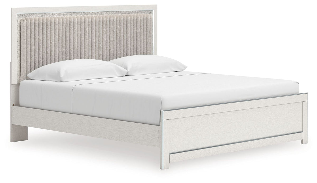 Zuraleus - Upholstered Panel Platform Bed With Roll Slats by Ashley – view 3