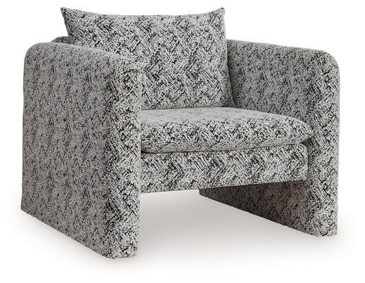Kenbell - Accent Chair - Black / White by Ashley – Accent Chairs