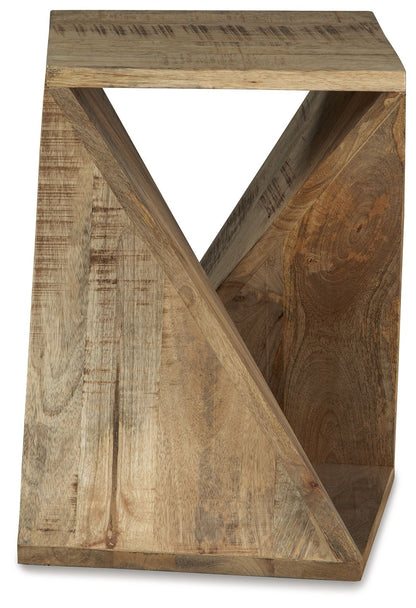 Zalemont - Accent Table - Distressed Brown by Ashley – view 3
