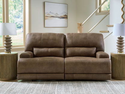 Beckley Place - 2 Seat Power Reclining Sofa With Adjustable Headrest - Earth by Ashley – view 2