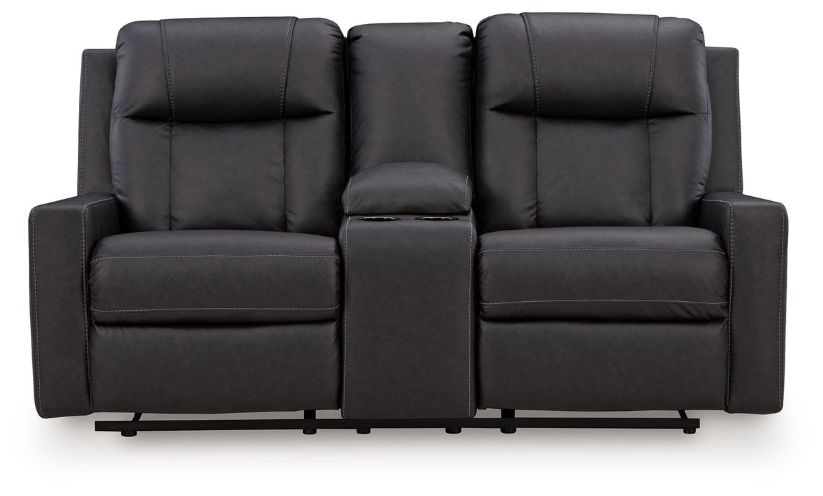 Mackmenville - Double Reclining Loveseat With Console – view 5
