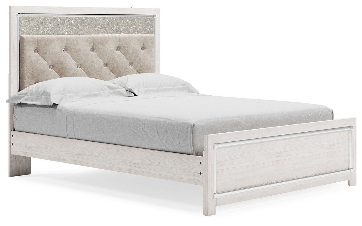 Altyra - Queen Panel Bed With Roll Slats - White by Ashley – Panel Beds
