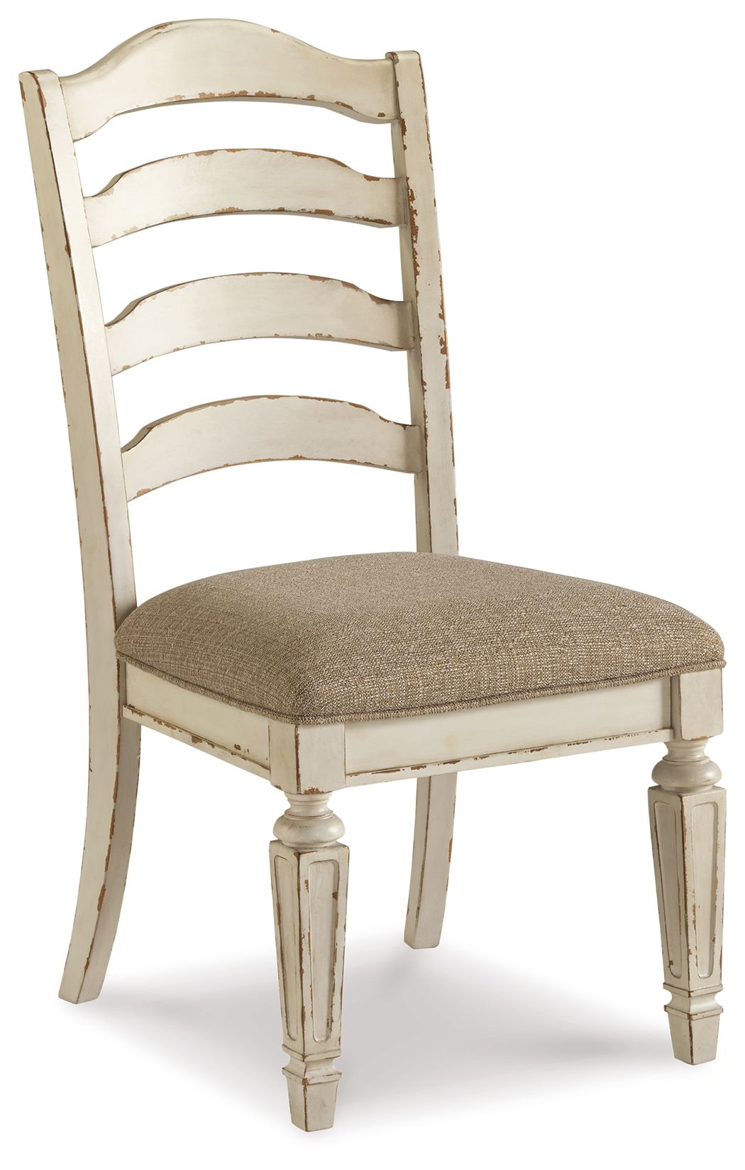 Realyn - Dining UPH Side Chair (Set of 2) - Ladderback - Chipped White by Ashley – view 2