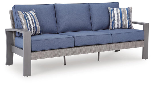 Half Moon Beach - Sofa With Cushion - Blue / Gray by Ashley – Sofas