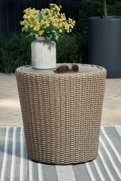 Danson - Round End Table - Beige by Ashley – view 2