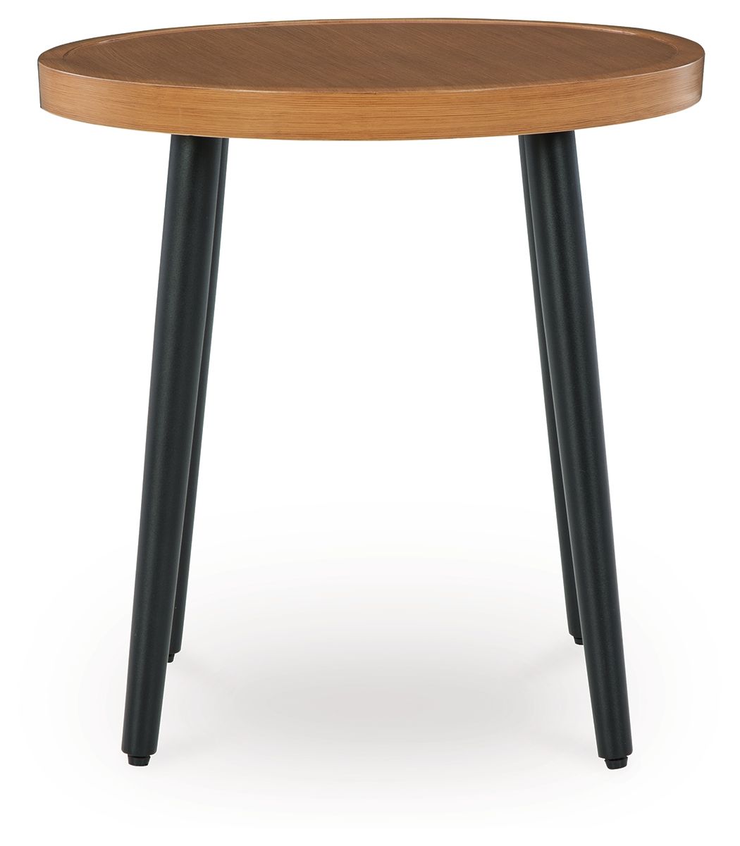 Horizon Hall - Round End Table - Two-tone Brown by Ashley – view 4