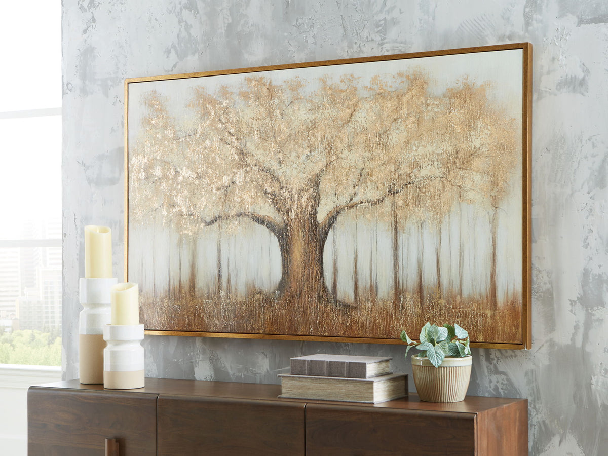 Dalewick - Wall Art - Brown / Gray / Gold Finish by Ashley – view 3