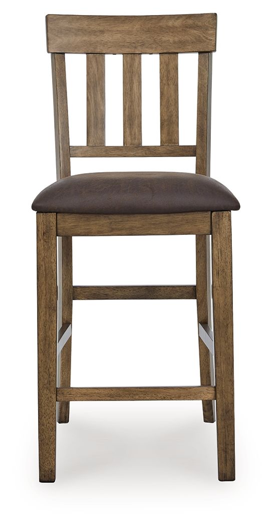 Urbinforte - Upholstered Barstool (Set of 2) - Light Brown by Ashley – view 2