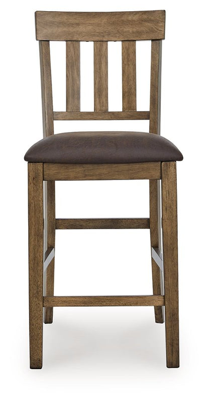 Urbinforte - Upholstered Barstool (Set of 2) - Light Brown by Ashley – view 2