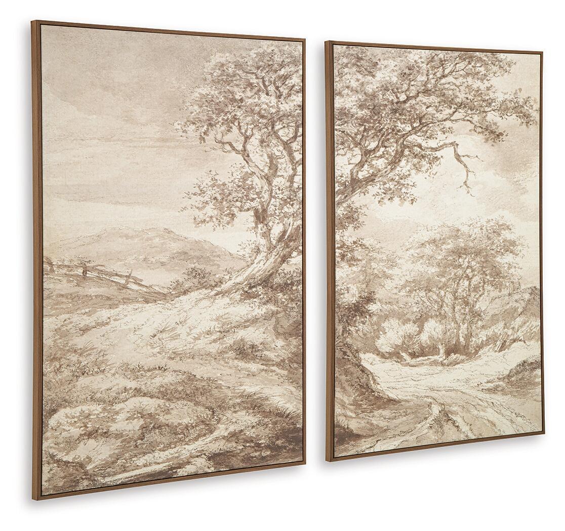 Stormish - Wall Art Set (Set of 2) - Beige / Brown by Ashley – view 2