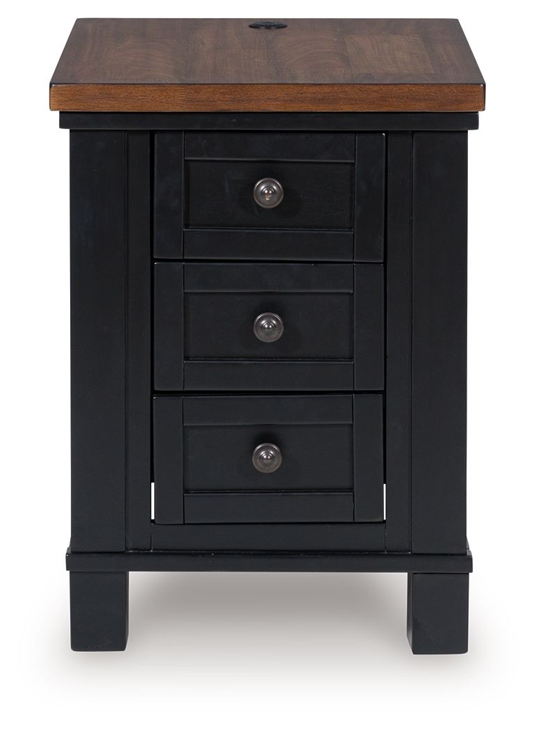 Wildenauer - Chair Side End Table - Brown / Black by Ashley – view 3