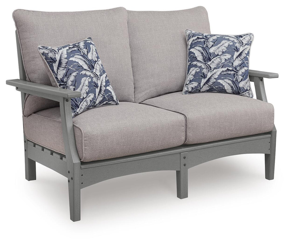 Cove Beach - Loveseat With Cushion - Gray by Ashley – Loveseats