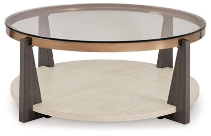 Frazwa - Round Cocktail Table - Multi by Ashley – view 2