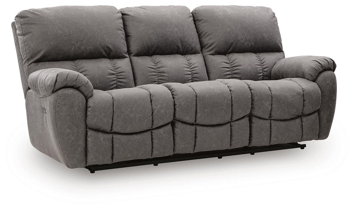 Bakerstein - Power Reclining Sofa With Adjustable Headrest - Galaxy by Ashley – Reclining Sofas
