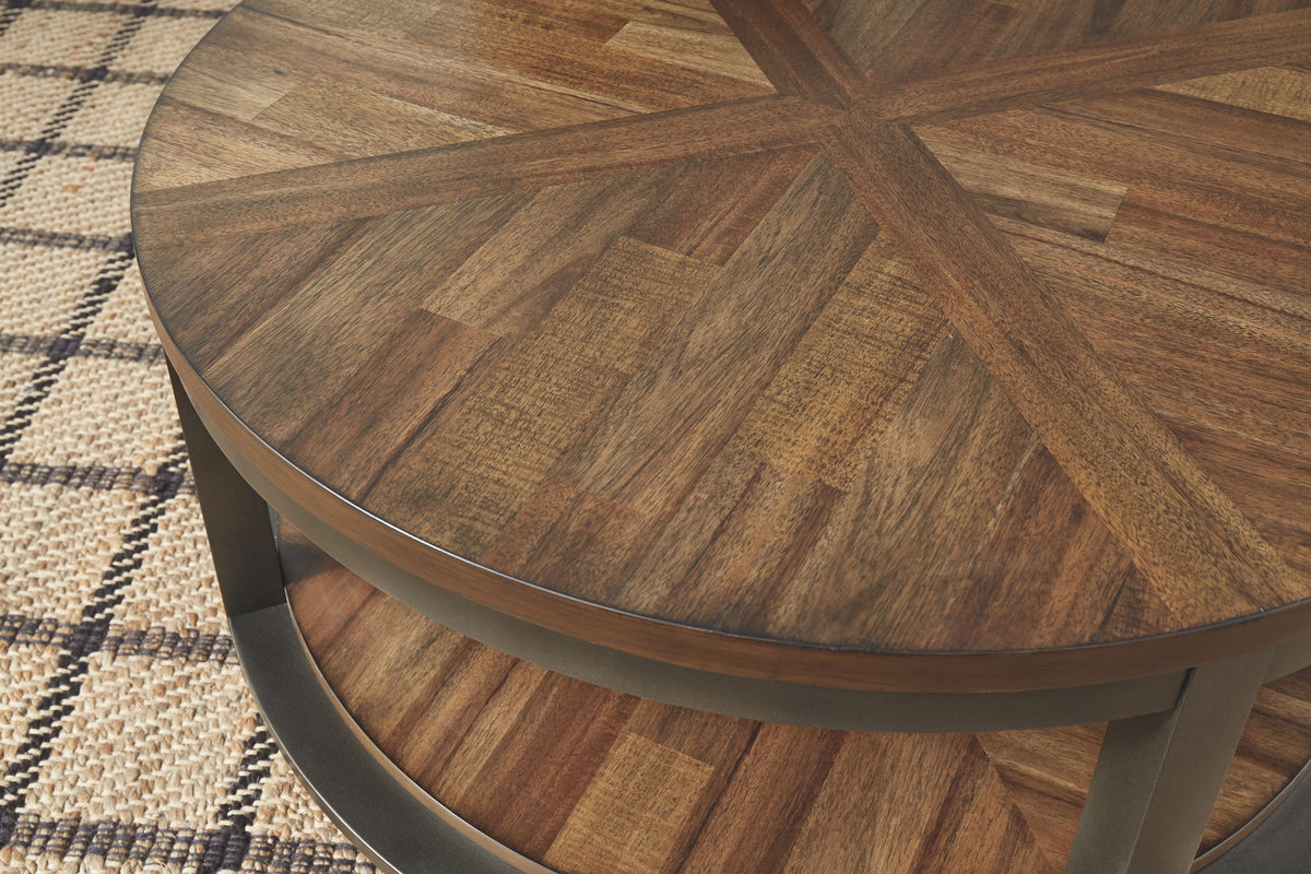 Roybeck - Occasional Table Set (Set of 3) - Light Brown / Bronze by Ashley – view 3