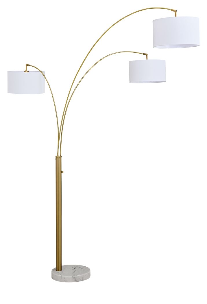 Valo - Metal Arc Lamp - Gold Finish by Ashley – view 3
