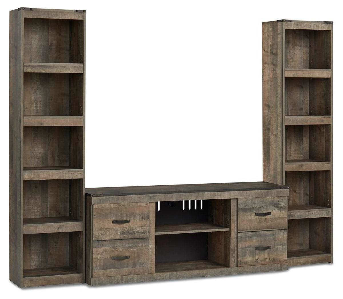 Trinell - 3-Piece Entertainment Center - Brown by Ashley – Entertainment Centers