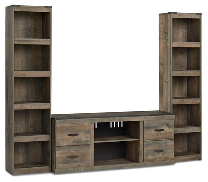 Trinell - 3-Piece Entertainment Center - Brown by Ashley – Entertainment Centers